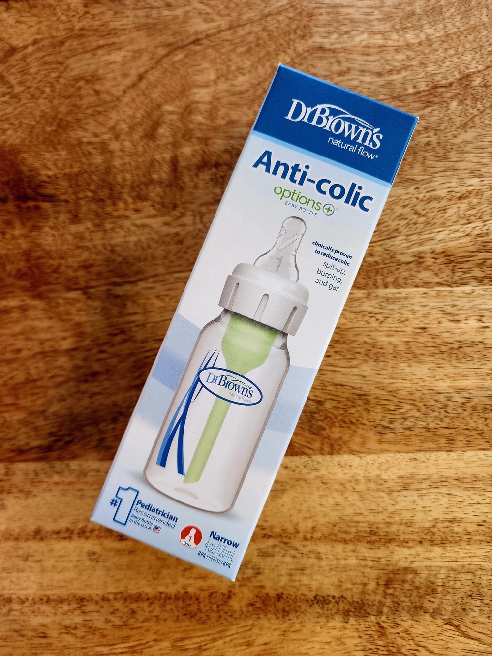 Dr. Brown's Anti-Colic Options+ Narrow Baby Bottle - Green
